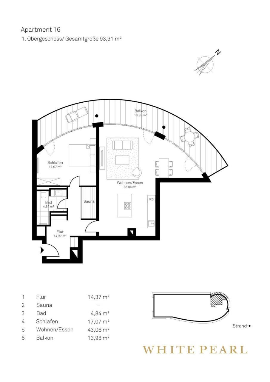 White Pearl Apartment 1.16 티멘도르프스트랜드 외부 사진